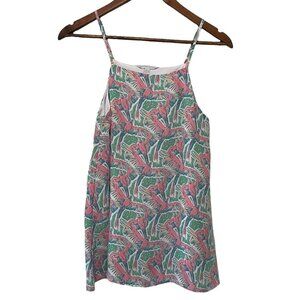 Lauren James Tank XS Tropical Vacation Parrots Mermaid Art Softgirl Lined